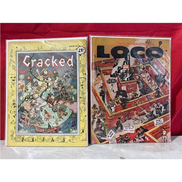 2 1958 Issue #1 Humor Magazines w/ Cracked & Loco