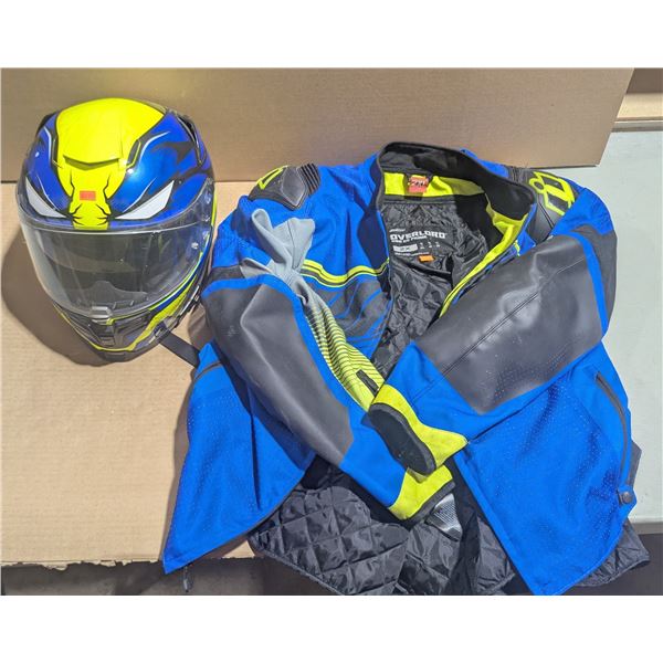 Marvel Wolverine Dot Certified Helmet & Overlord Motorcycle Jacket