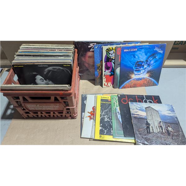 Lot of Assorted Vinyl Records w/ John Lennon & Yoko Ono, The Who, & More