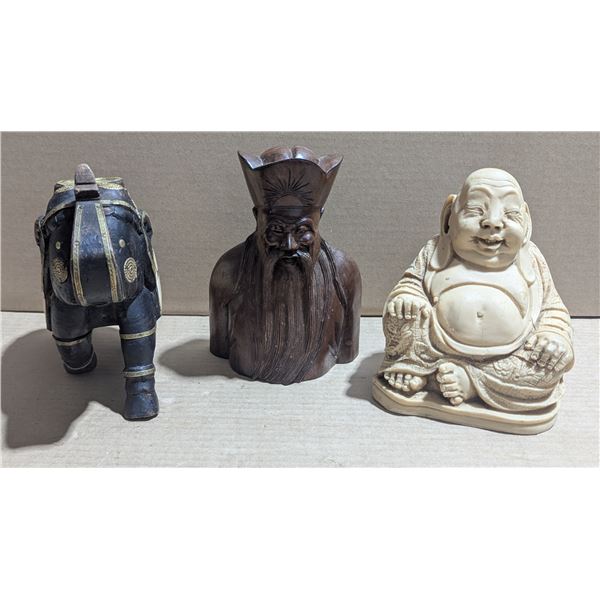 3 Decorative Asian Figures