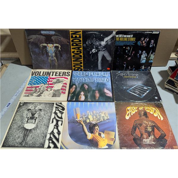 Lot of Assorted Vinyl Records w/ Supertramp, The Rolling Stones, & More