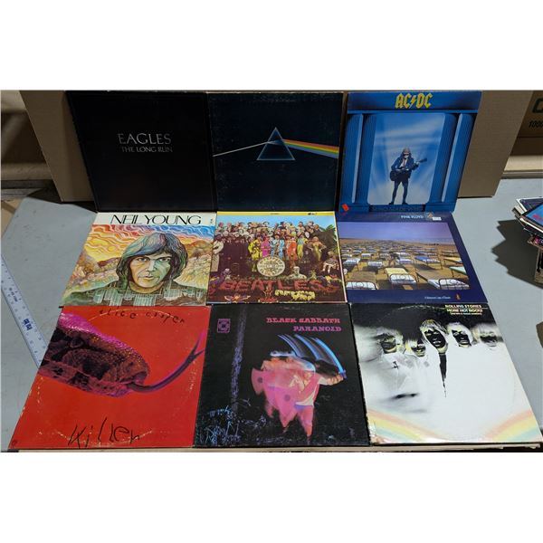 Lot of Assorted Vinyl Records w/ Pink Floyd, Black Sabbath, & More
