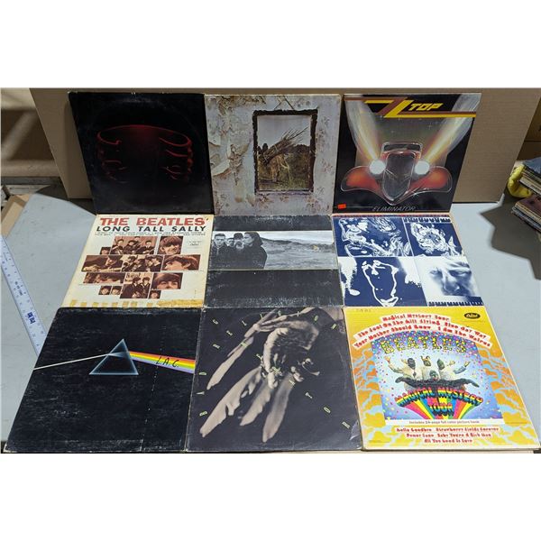Lot of Assorted Vinyl Records w/ Pink Floyd, ZZ Top, & More