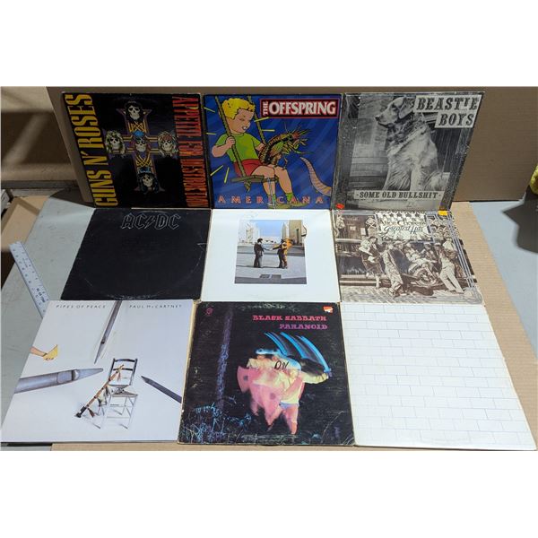 Lot of Assorted Vinyl Records w/ Beastie Boys, Guns 'N Roses, & More