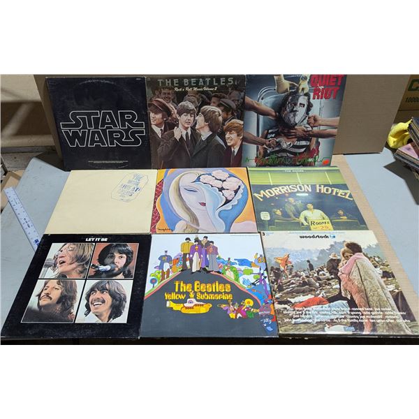 Lot of Assorted Vinyl Records w/ Star Wars Soundtrack, The Beatles, & More