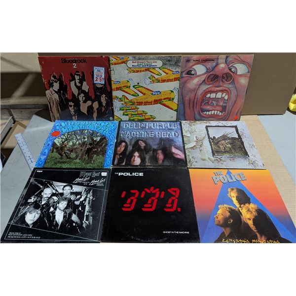 Lot of Assorted Vinyl Records w/ Meatloaf, The Police, & More