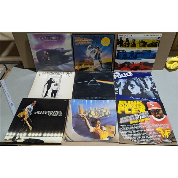 Lot of Assorted Vinyl Records w/ Fleetwood Mac, Bruce Springsteen, & More