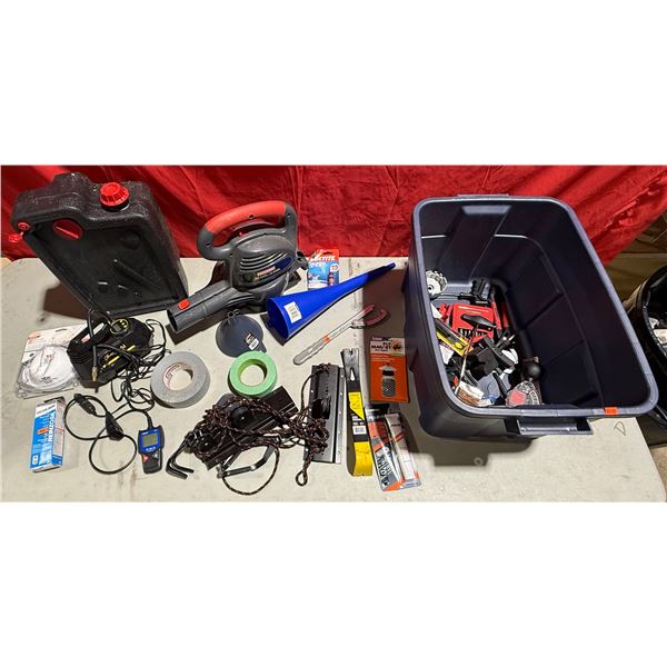 Variety Lot: Blower, Water Jug, Tools, & More