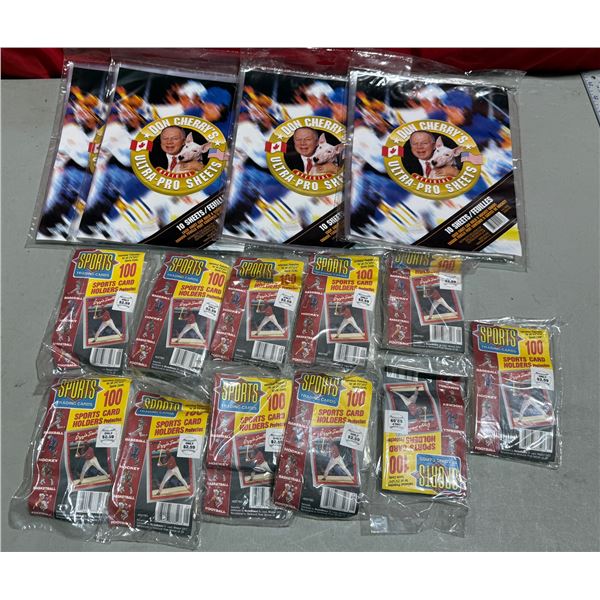 Lot of Don Cherry's Ultra Pro Sheets & Sports Card Holders