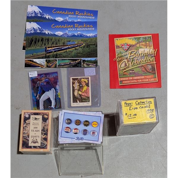 Assorted Collectible Cards: Baseball, Pepsi, Roy Rogers, & More