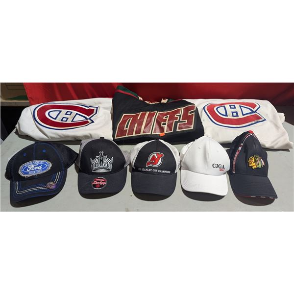 Hockey Jerseys & Assorted Hats