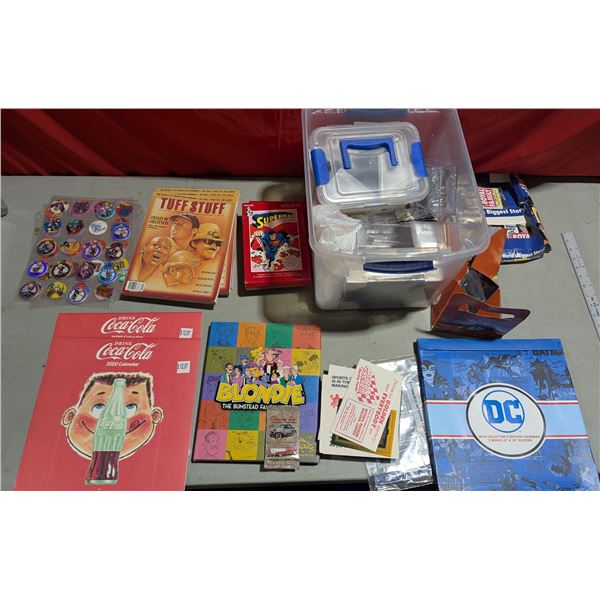 Variety Lot: Card Sleeves, Pogs, Calendars, & More