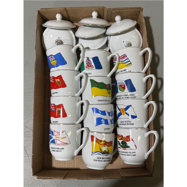 Lot of Canadian Province Mugs