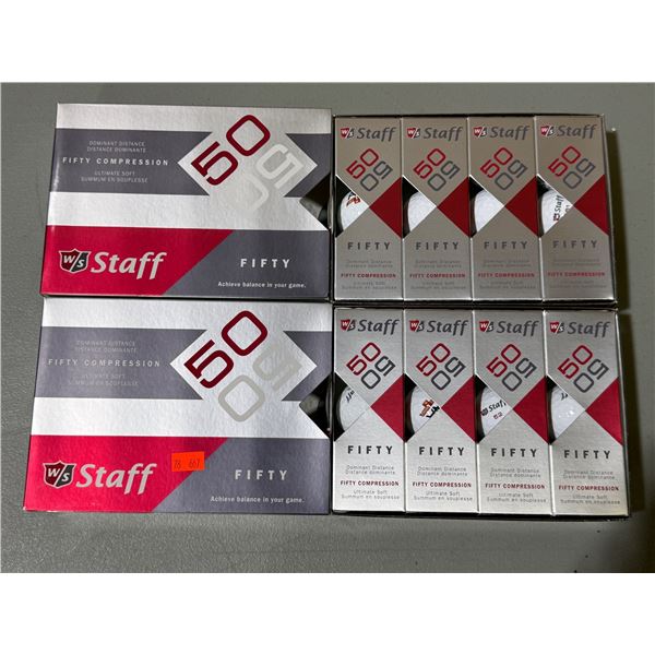2 New Packs of W/S Staff Fifty Compression Golf Balls