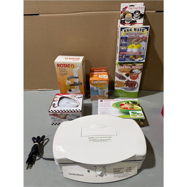 Kitchen Lot w/ Betty Crocker Mini Griddle, Rotato, Hamilton Beach Meal Maker Express, & More