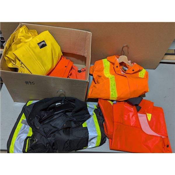 Bin of Safety Vests and coats