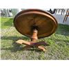 Image 10 : VINTAGE OAK PEDESTAL CONVERTIBLE TABLE
