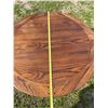 Image 11 : VINTAGE OAK PEDESTAL CONVERTIBLE TABLE