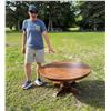 Image 3 : VINTAGE OAK PEDESTAL CONVERTIBLE TABLE