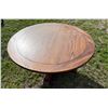 Image 6 : VINTAGE OAK PEDESTAL CONVERTIBLE TABLE
