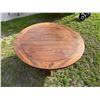 Image 7 : VINTAGE OAK PEDESTAL CONVERTIBLE TABLE