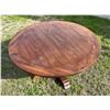 Image 8 : VINTAGE OAK PEDESTAL CONVERTIBLE TABLE