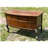 Image 1 : ANTIQUE TIGER OAK WASHSTAND WITH UNIQUE ACANTHUS LEAF CARVED FOOT