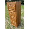 Image 10 : SOLID OAK WOOD FOUR-DRAWER FILING CABINET