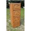 Image 1 : SOLID OAK WOOD FOUR-DRAWER FILING CABINET