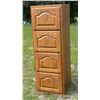 Image 4 : SOLID OAK WOOD FOUR-DRAWER FILING CABINET