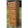 Image 5 : SOLID OAK WOOD FOUR-DRAWER FILING CABINET