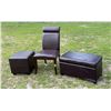 Image 1 : BAXTON STUDIO THEA FAUX LEATHER FURNITURE, BROWN LOT