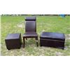 Image 2 : BAXTON STUDIO THEA FAUX LEATHER FURNITURE, BROWN LOT