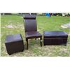 Image 3 : BAXTON STUDIO THEA FAUX LEATHER FURNITURE, BROWN LOT
