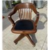 Image 1 : ANTIQUE VICTORIAN OAK SWIVEL DESK OFFICE CHAIR