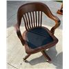 Image 4 : ANTIQUE VICTORIAN OAK SWIVEL DESK OFFICE CHAIR