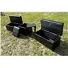 Image 4 : BAXTON STUDIO THEA FAUX LEATHER FURNITURE, BLACK LOT