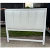 Image 2 : WHITE UPHOLSTERED QUEEN HEADBOARD WITH VERTICAL TUFTING