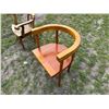 Image 18 : ANTIQUE PETITE FRENCH-STYLE ARMCHAIR AND VINTAGE DANISH PINE ARMCHAIR