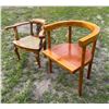 Image 4 : ANTIQUE PETITE FRENCH-STYLE ARMCHAIR AND VINTAGE DANISH PINE ARMCHAIR