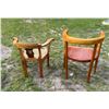 Image 6 : ANTIQUE PETITE FRENCH-STYLE ARMCHAIR AND VINTAGE DANISH PINE ARMCHAIR