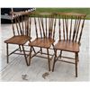 Image 2 : VINTAGE HEYWOOD WAKEFIELD MAPLE WOOD DINING CHAIRS, LOT OF 3