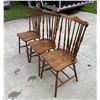 Image 3 : VINTAGE HEYWOOD WAKEFIELD MAPLE WOOD DINING CHAIRS, LOT OF 3