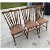 Image 5 : VINTAGE HEYWOOD WAKEFIELD MAPLE WOOD DINING CHAIRS, LOT OF 3