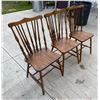 Image 6 : VINTAGE HEYWOOD WAKEFIELD MAPLE WOOD DINING CHAIRS, LOT OF 3