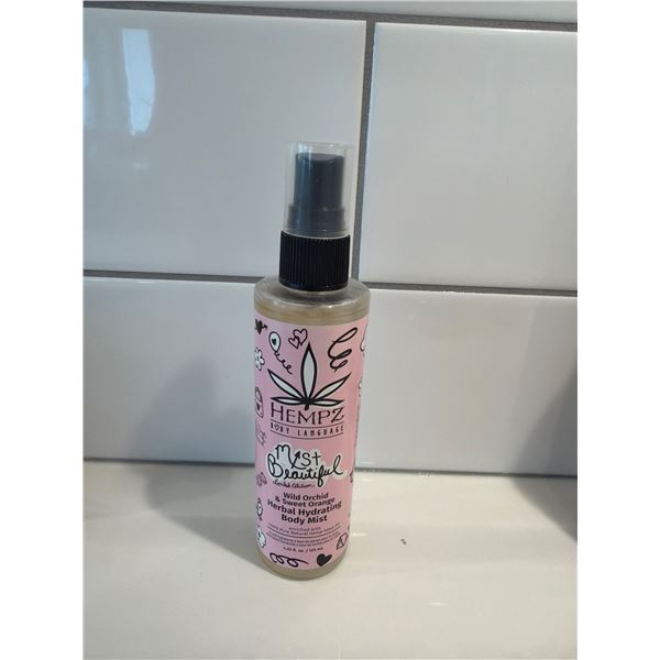 HEMPZ wild, orchid and sweet, orange, herbal hydrating body mist