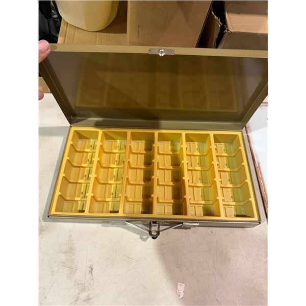 Vintage metal slide case also holds Coins