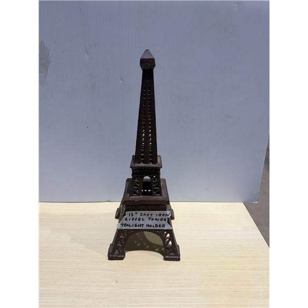 15 inch cast-iron Eiffel Tower tea light holder