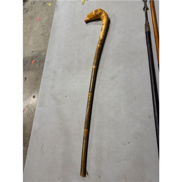 Carved walking stick