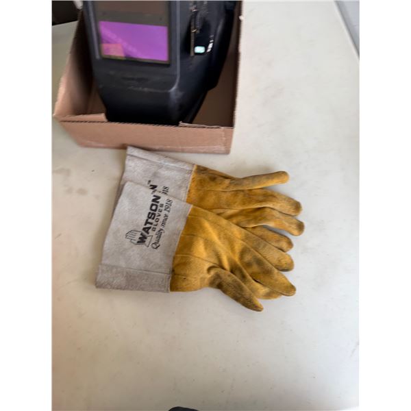 Welding, mask and gloves